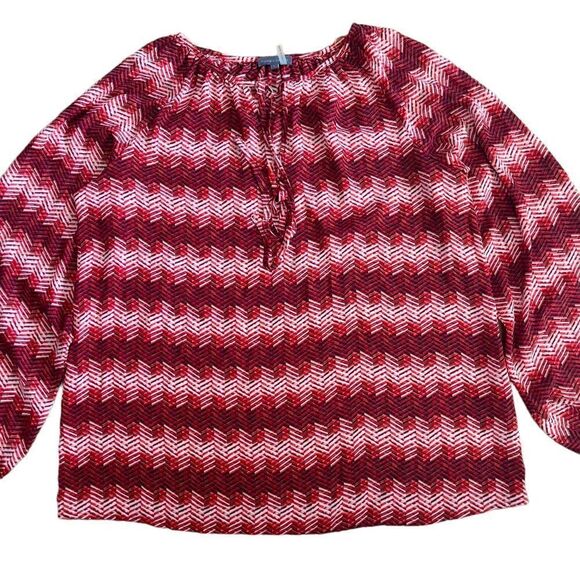 Vince Camuto Tie Round Neck Long Sleeve Top SMALL - Picture 1 of 12